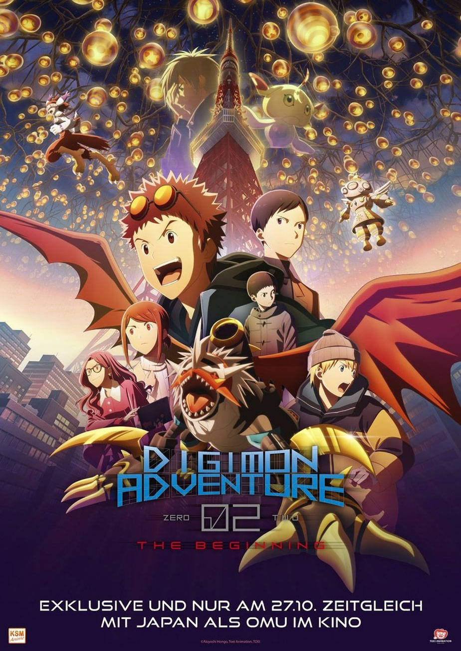Digimon Adventure 02 The Beginning Anime Kino Poster