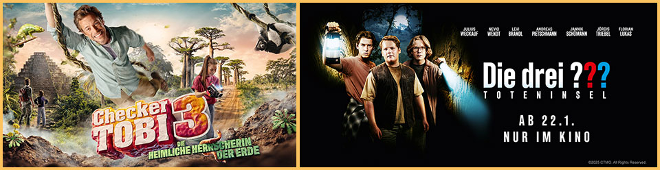 Kinderkino 2026 Checker Tobi 3 Die drei Fragezeichen Kino Intimes