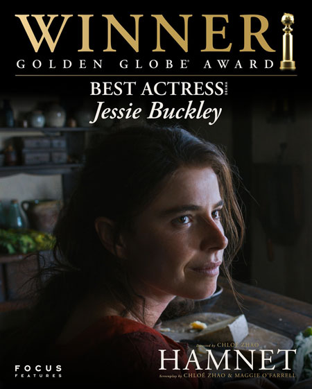 Hamnet Film Jessie Buckley Golden Globe Best Actress